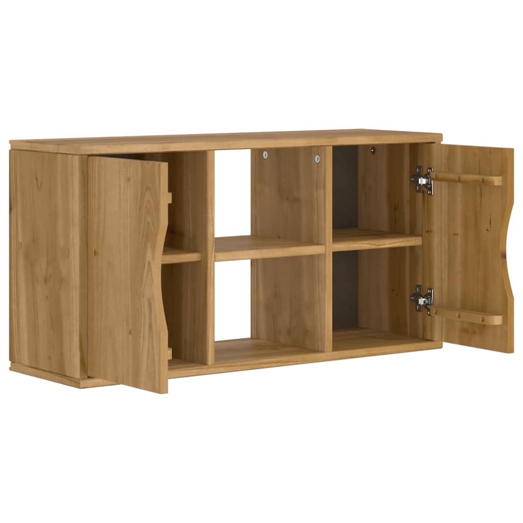 Dulap TV „ODDA” 79x24x40 cm din lemn masiv de pin GartenMobel Dekor