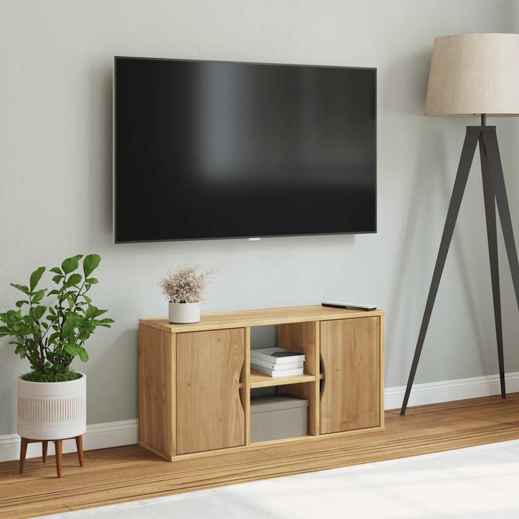 Dulap TV „ODDA” 79x24x40 cm din lemn masiv de pin GartenMobel Dekor