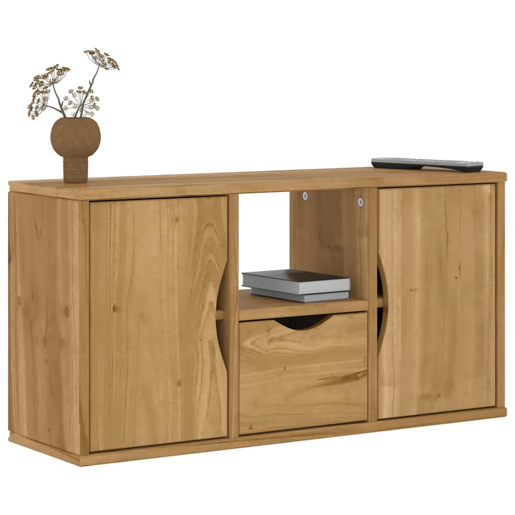 Dulap TV cu sertar „ODDA” 79x24x40 cm lemn masiv de pin GartenMobel Dekor