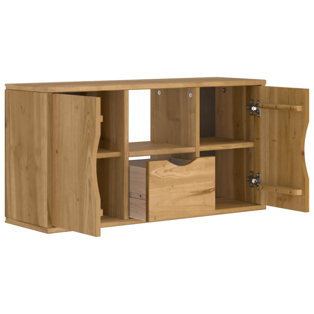 Dulap TV cu sertar „ODDA” 79x24x40 cm lemn masiv de pin GartenMobel Dekor