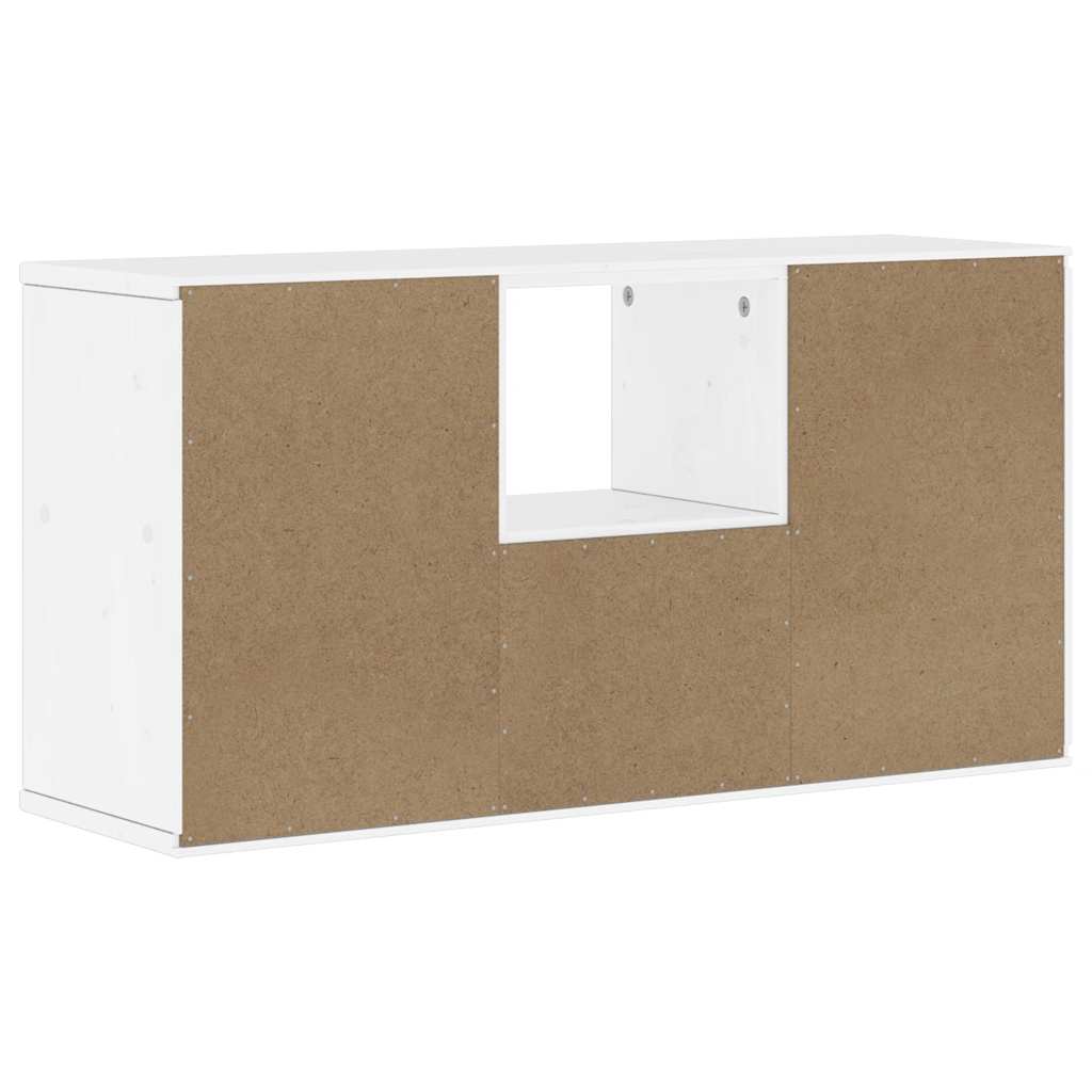 Dulap TV cu sertar „ODDA” alb 79x24x40 cm lemn masiv de pin GartenMobel Dekor