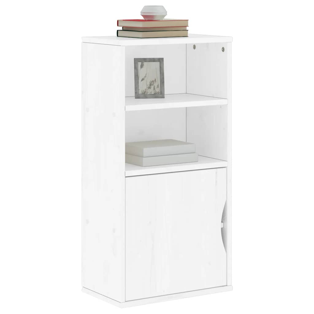 Dulap lateral „ODDA” alb 40x24x79 cm, lemn masiv de pin GartenMobel Dekor