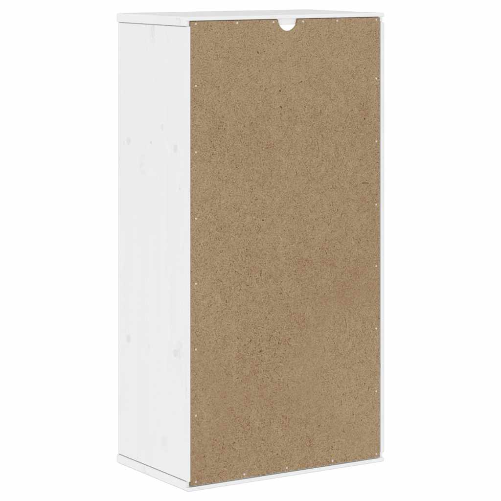 Dulap lateral „ODDA” alb 40x24x79 cm, lemn masiv de pin GartenMobel Dekor