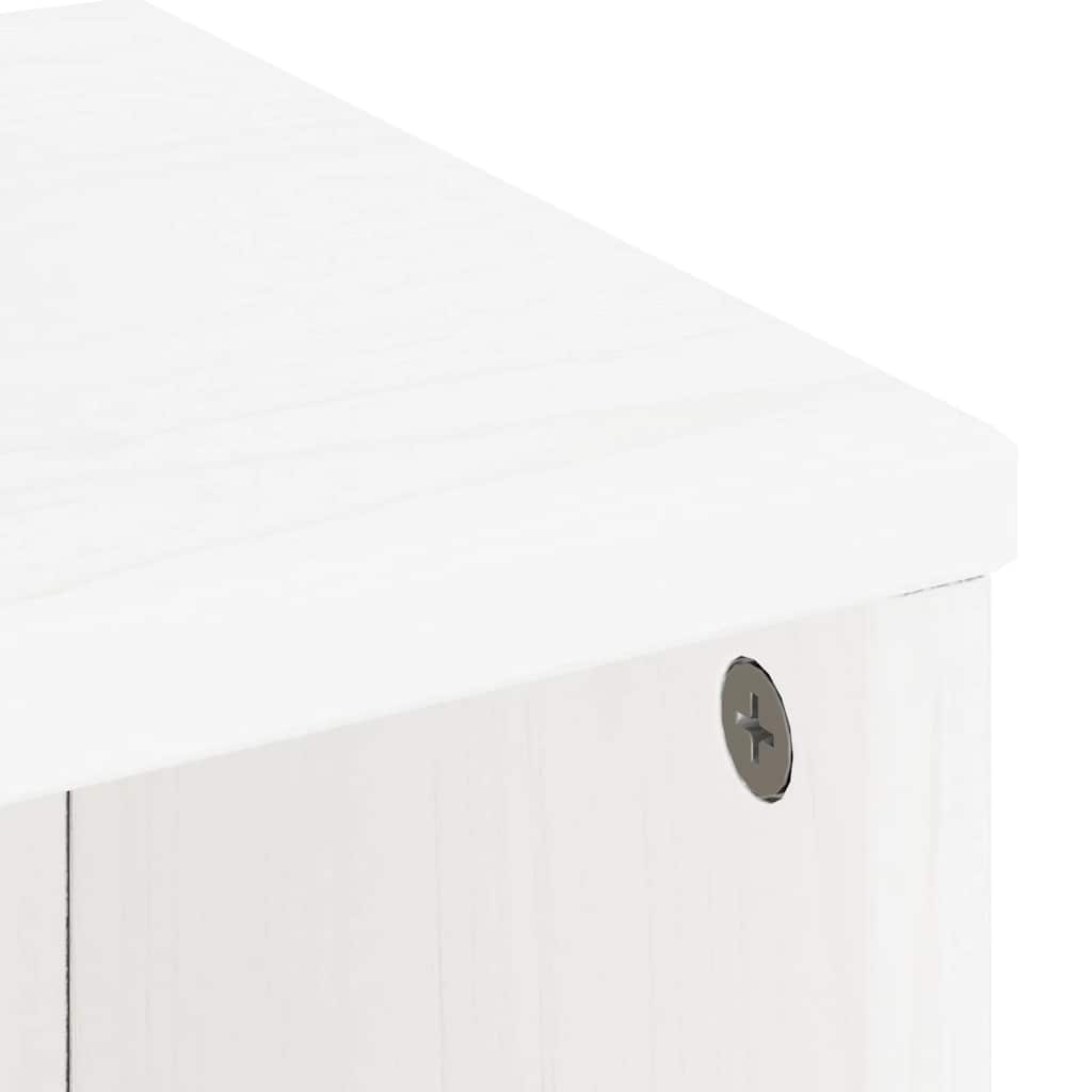 Dulap lateral „ODDA” alb 40x24x79 cm, lemn masiv de pin GartenMobel Dekor