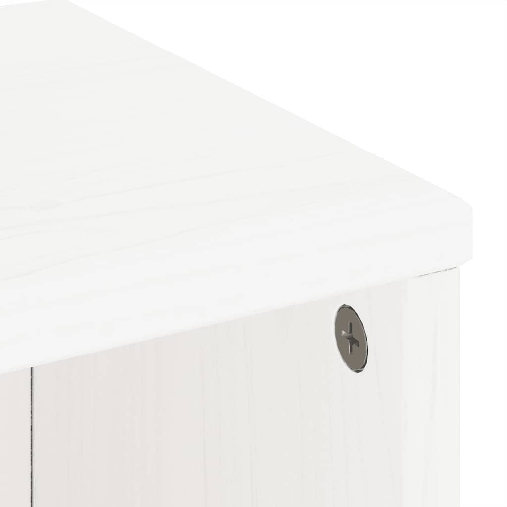 Dulap lateral „ODDA” alb 40x24x79 cm, lemn masiv de pin GartenMobel Dekor