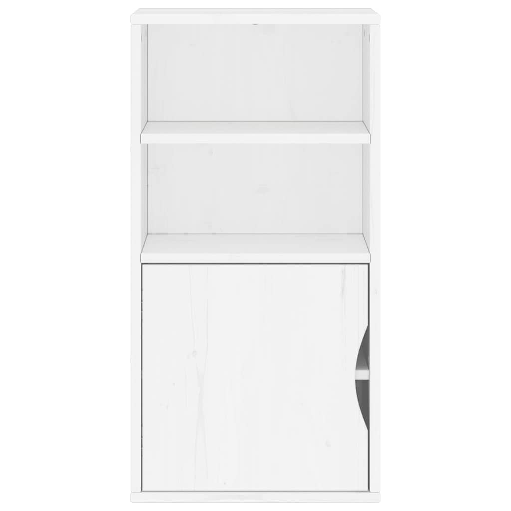 Dulap lateral „ODDA” alb 40x24x79 cm, lemn masiv de pin GartenMobel Dekor