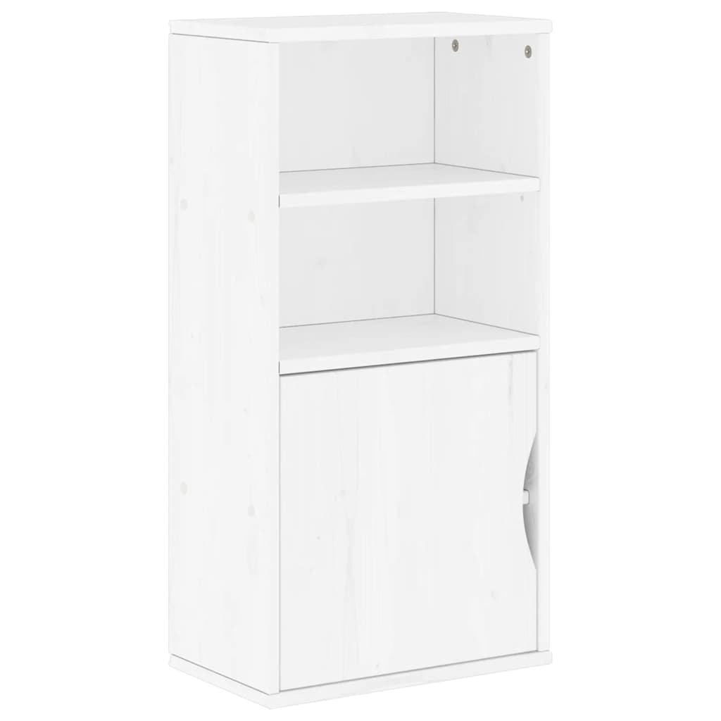 Dulap lateral „ODDA” alb 40x24x79 cm, lemn masiv de pin GartenMobel Dekor