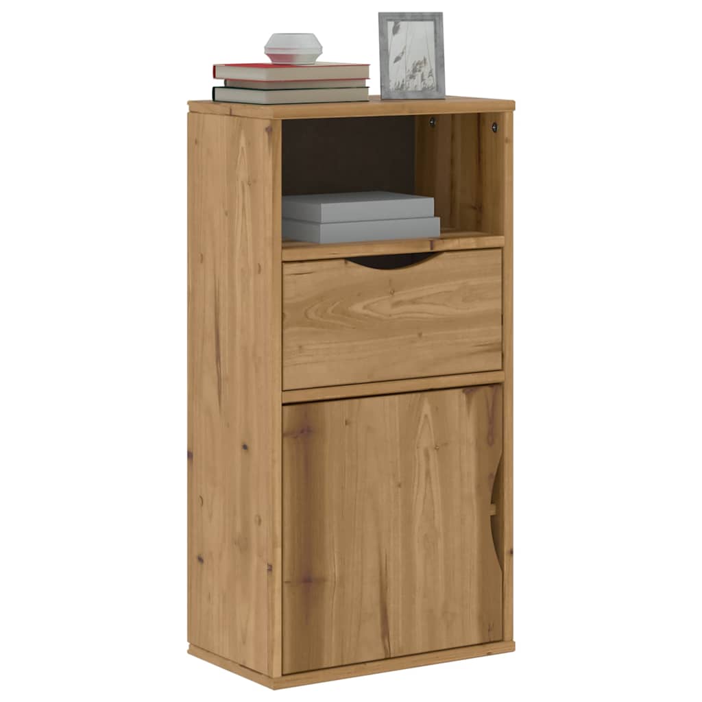 Dulap lateral cu sertar „ODDA” 40x24x79 cm lemn masiv de pin GartenMobel Dekor