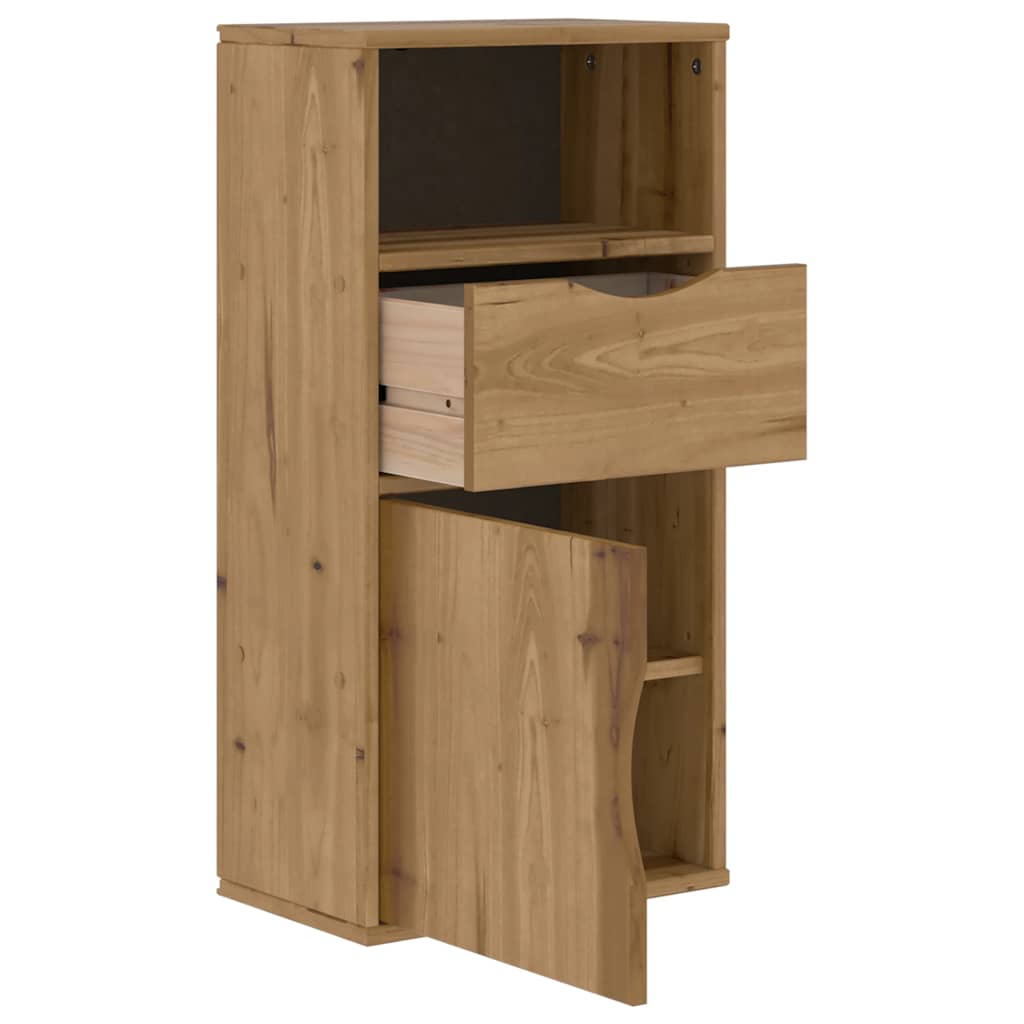 Dulap lateral cu sertar „ODDA” 40x24x79 cm lemn masiv de pin GartenMobel Dekor