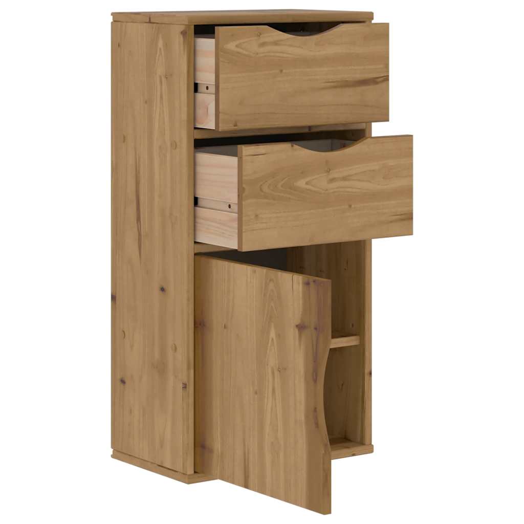 Dulap lateral cu sertare „ODDA” 40x24x79 cm lemn masiv de pin GartenMobel Dekor