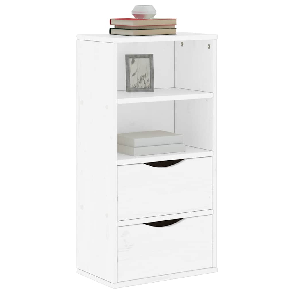 Dulap lateral cu sertare ODDA alb 40x24x79 cm lemn masiv de pin GartenMobel Dekor