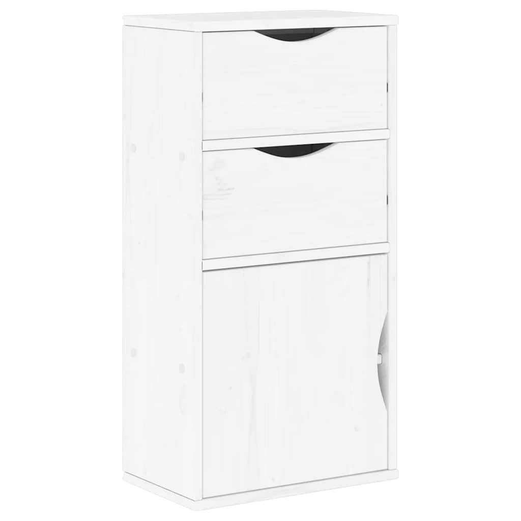 Dulap lateral cu sertare ODDA alb 40x24x79 cm lemn masiv de pin GartenMobel Dekor