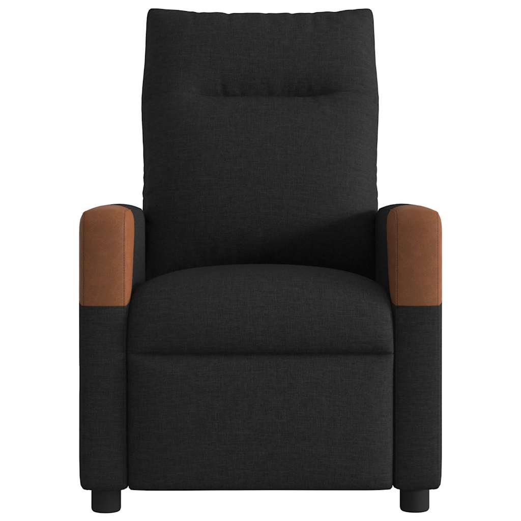 Fotoliu de masaj rabatabil, negru, material textil GartenMobel Dekor