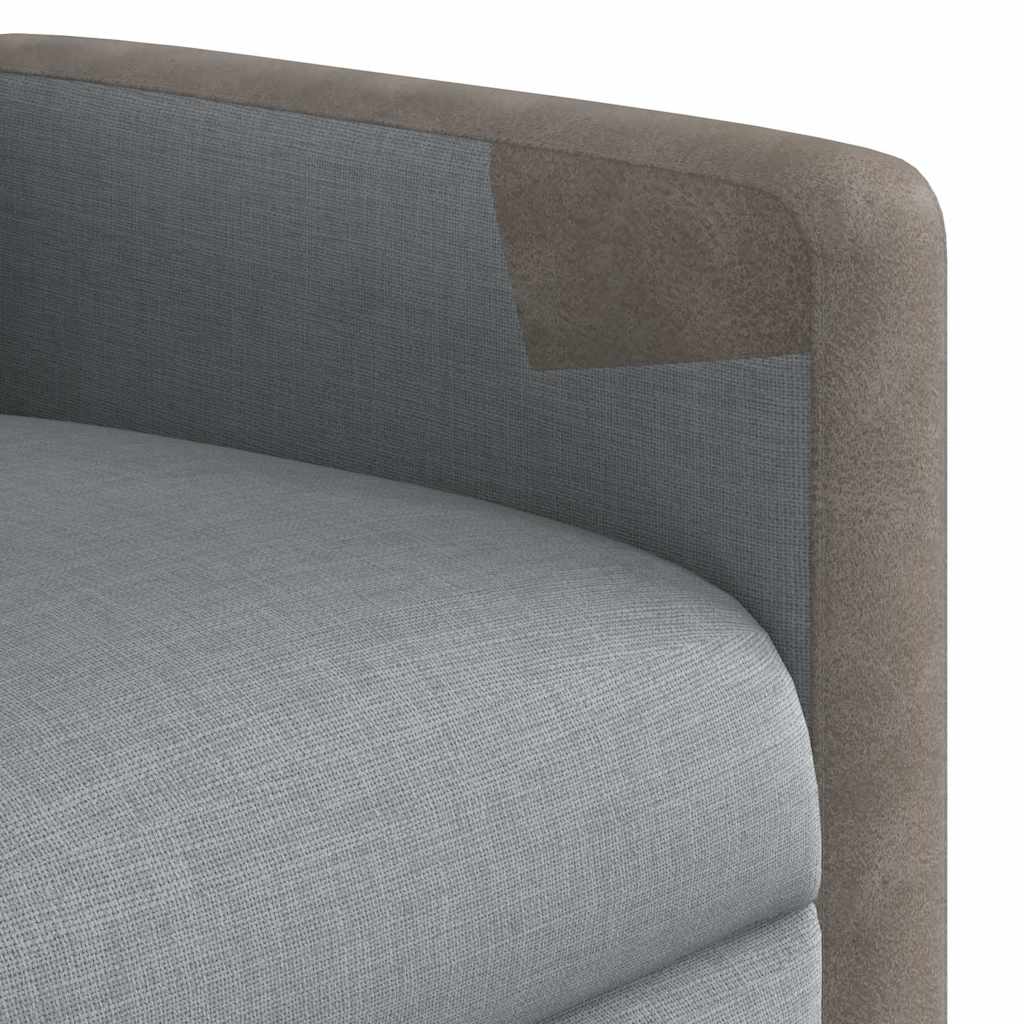 Fotoliu rabatabil, gri deschis, material textil GartenMobel Dekor