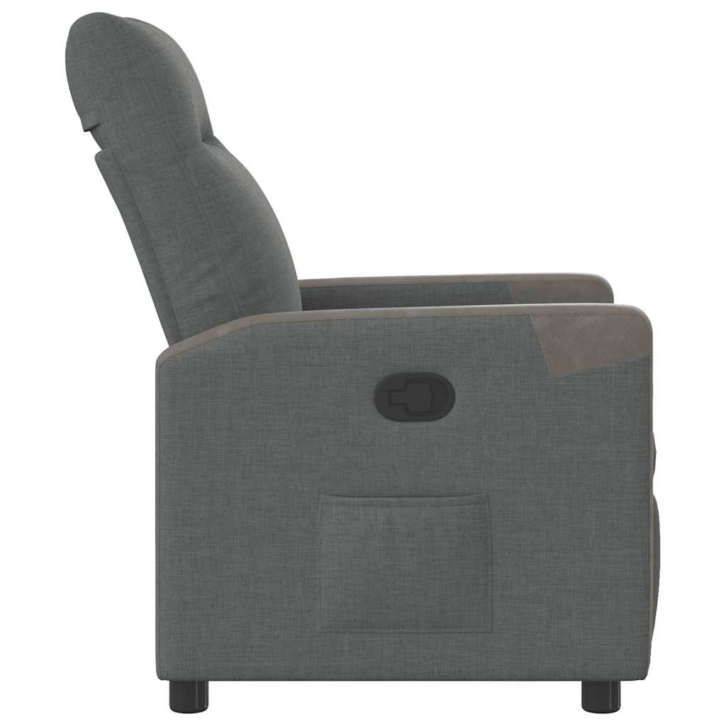 Fotoliu rabatabil, gri închis, material textil GartenMobel Dekor