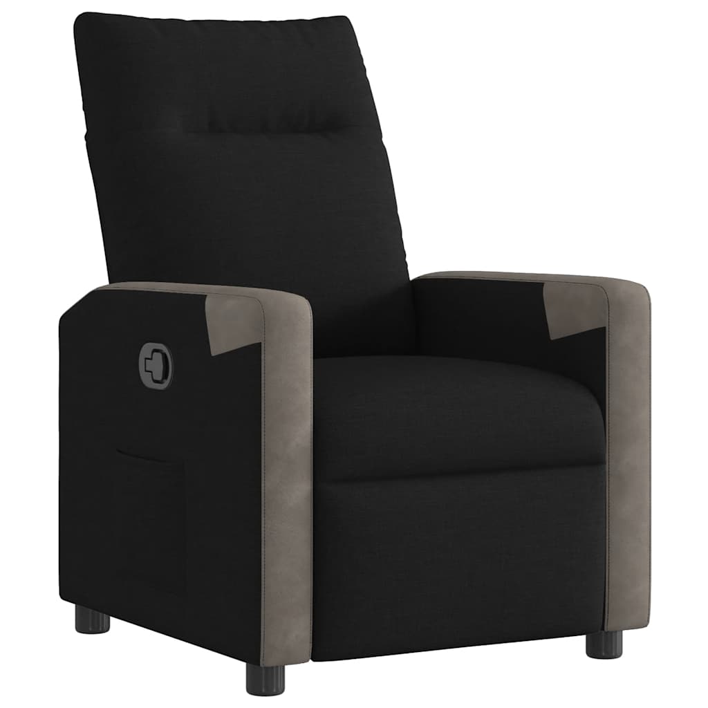 Fotoliu rabatabil, negru, material textil GartenMobel Dekor