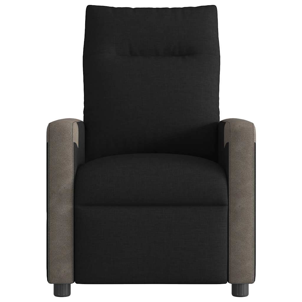 Fotoliu rabatabil, negru, material textil GartenMobel Dekor