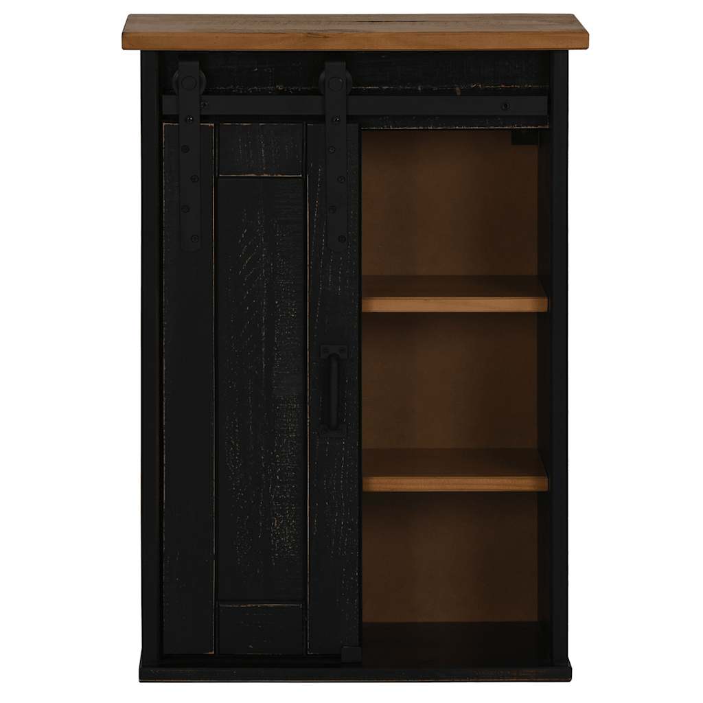 Dulap suspendat HALDEN cu ușă glisantă negru 49x22,5x70 cm pin GartenMobel Dekor