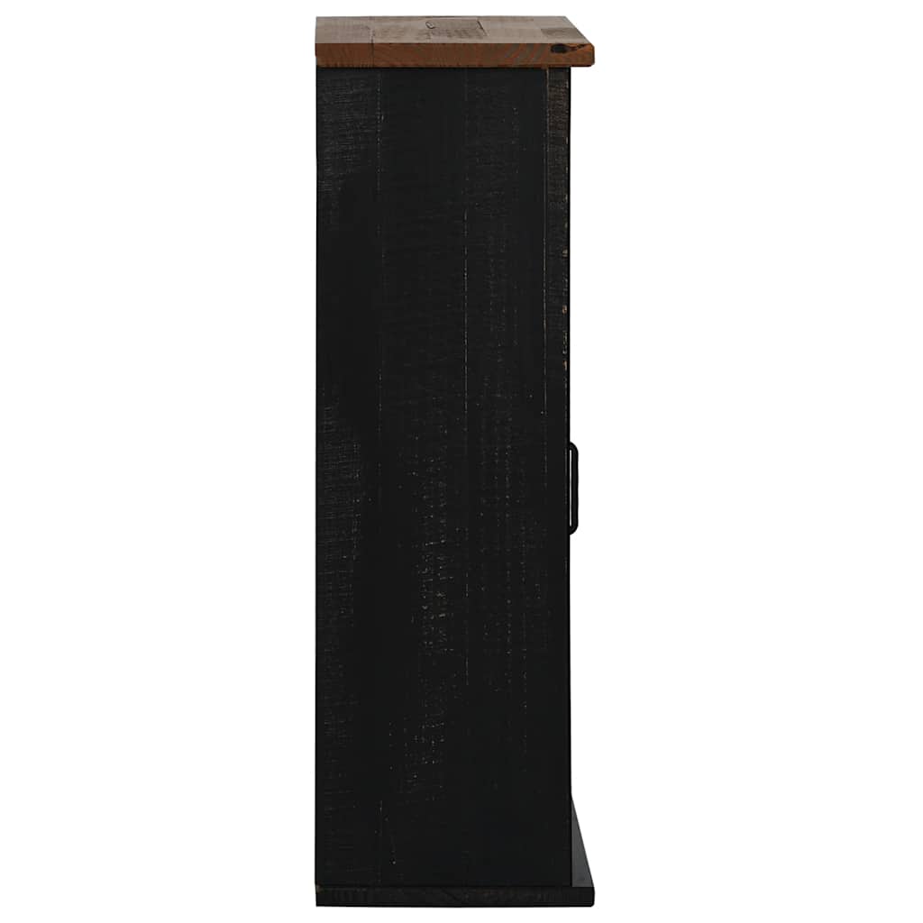 Dulap suspendat HALDEN cu ușă glisantă negru 49x22,5x70 cm pin GartenMobel Dekor