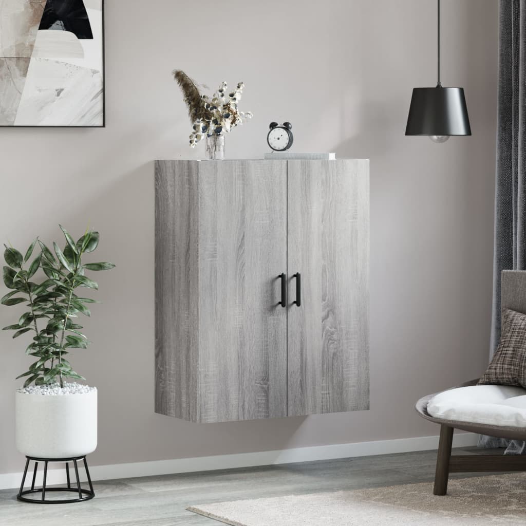 Dulap montat pe perete, gri sonoma, 69,5x34x90 cm GartenMobel Dekor