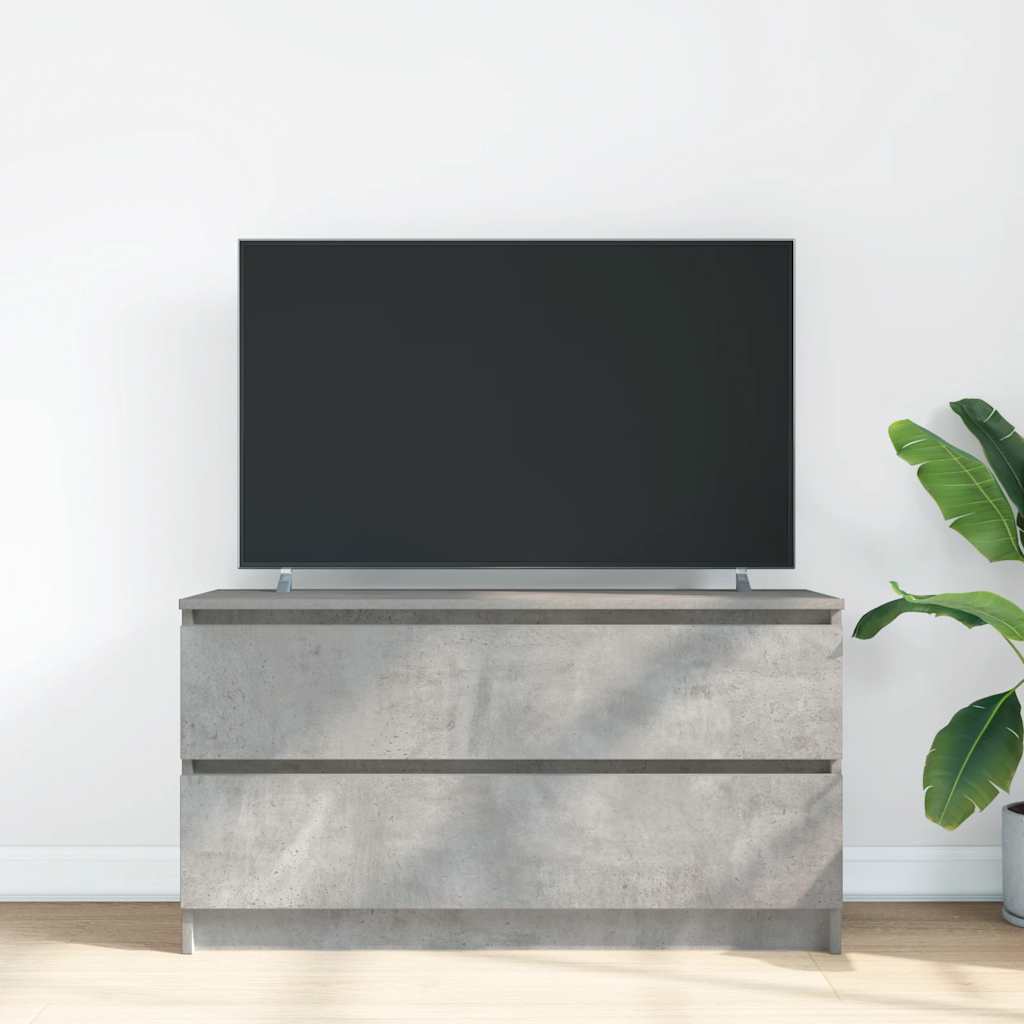 Comodă TV, gri beton, 100x35x54 cm, lemn prelucrat GartenMobel Dekor
