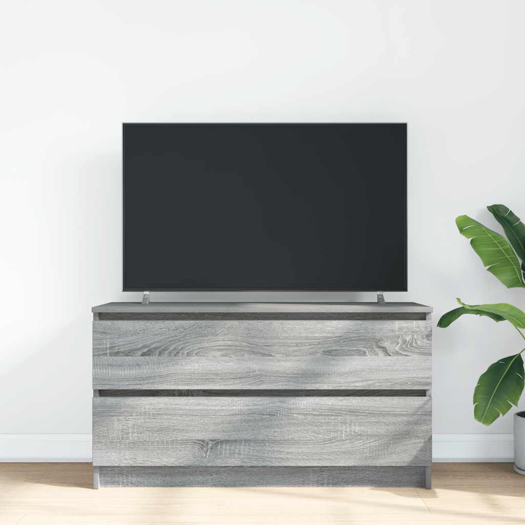 Comodă TV, gri sonoma, 100x35x54 cm, lemn compozit GartenMobel Dekor