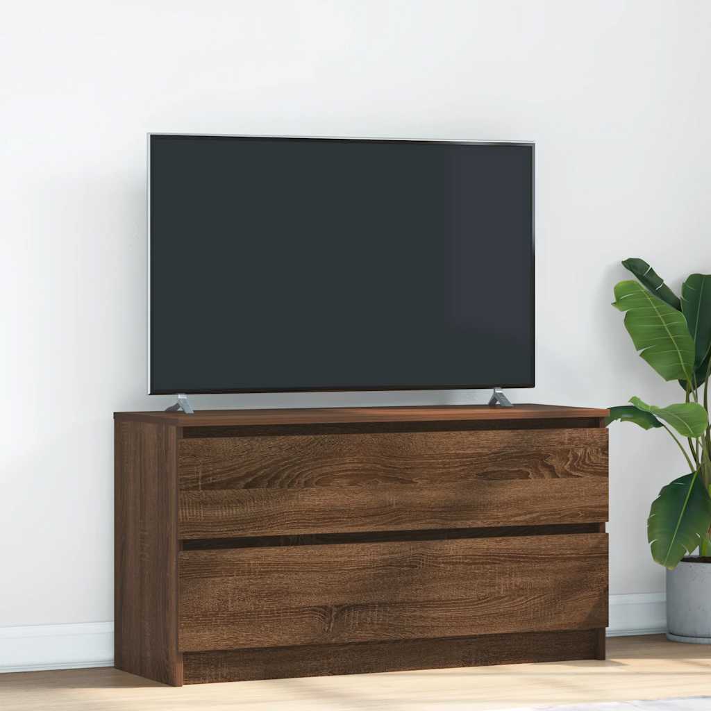 Comodă TV, stejar maro, 100x35x54 cm, lemn prelucrat GartenMobel Dekor