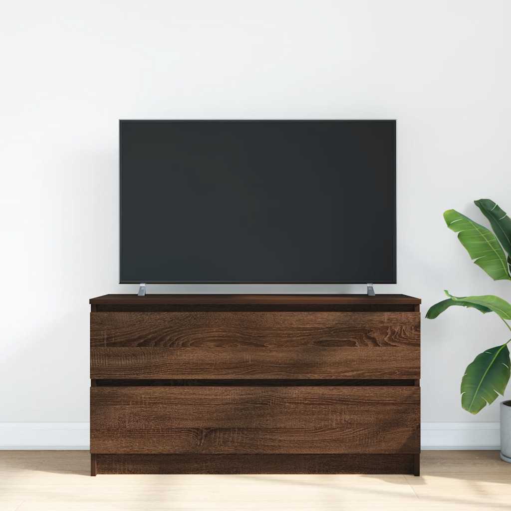 Comodă TV, stejar maro, 100x35x54 cm, lemn prelucrat GartenMobel Dekor