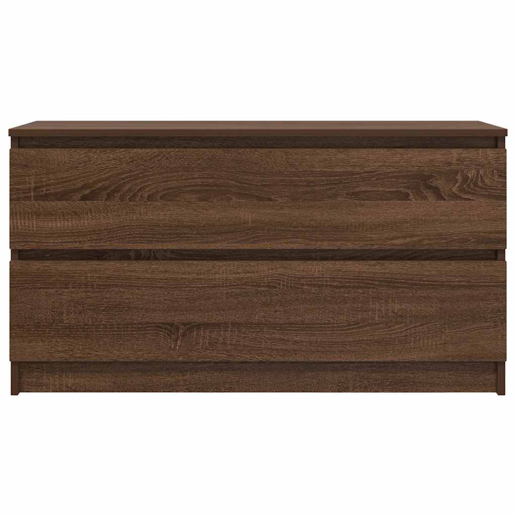 Comodă TV, stejar maro, 100x35x54 cm, lemn prelucrat GartenMobel Dekor