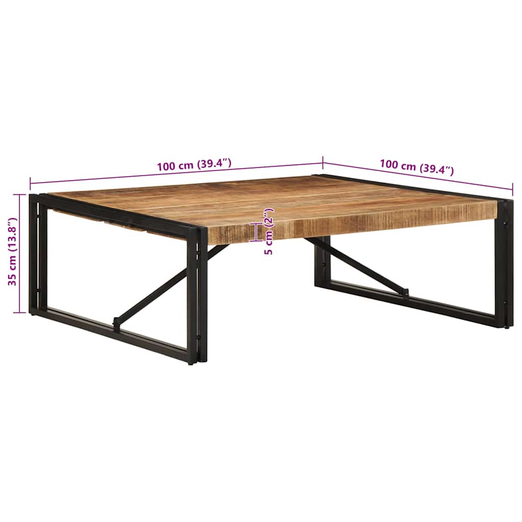 Masuta de cafea 100x100x35 cm lemn masiv de mango GartenMobel Dekor
