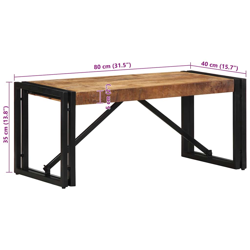Masuta de cafea 80x40x35 cm lemn masiv de mango GartenMobel Dekor