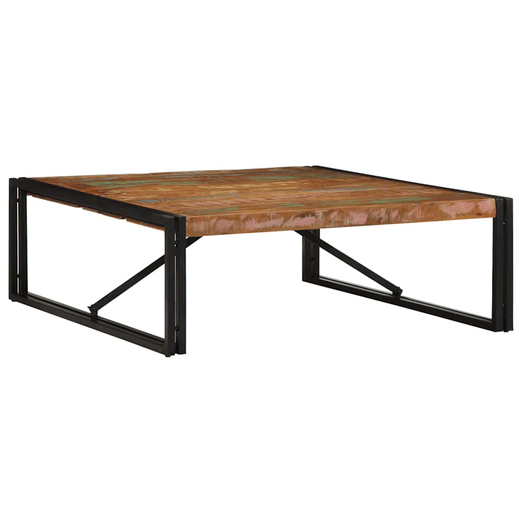 Masuta de cafea multicolora 100x100x35 cm lemn masiv recuperat GartenMobel Dekor