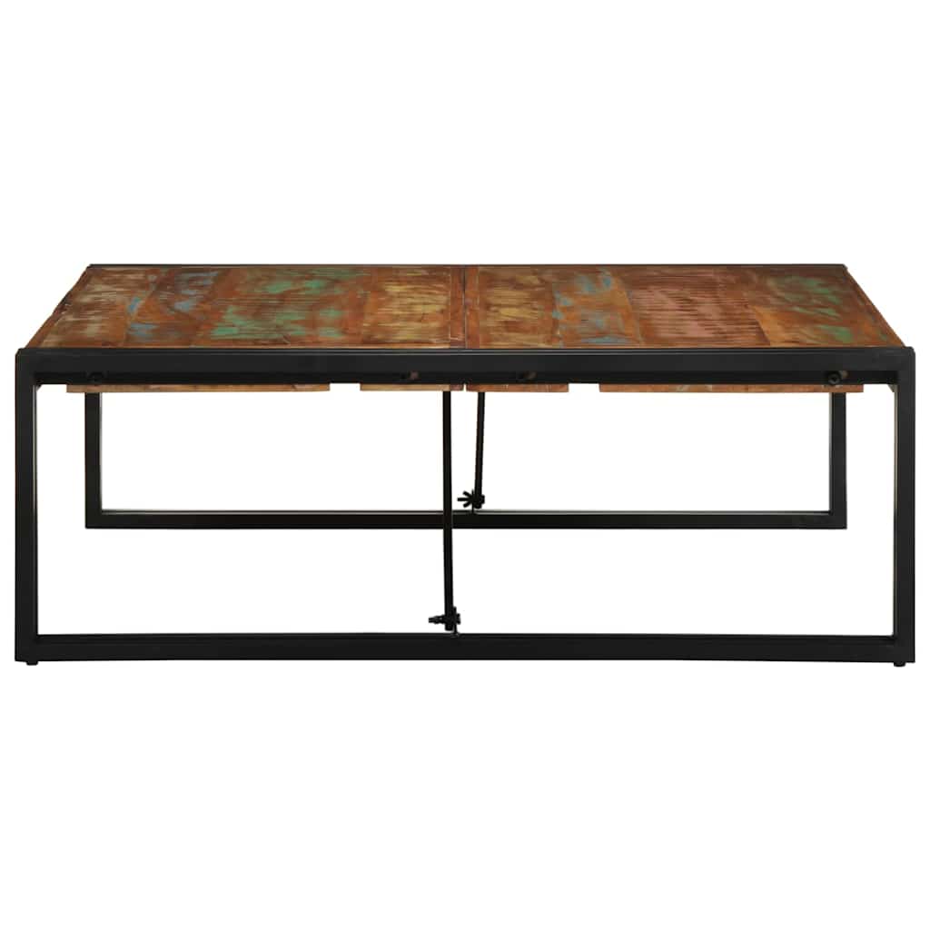 Masuta de cafea multicolora 100x100x35 cm lemn masiv recuperat GartenMobel Dekor