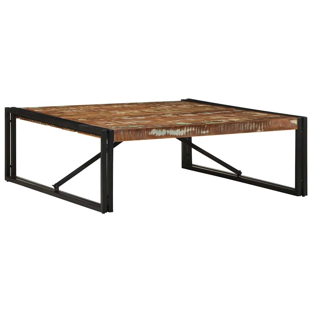 Masuta de cafea multicolora 100x100x35 cm lemn masiv recuperat GartenMobel Dekor