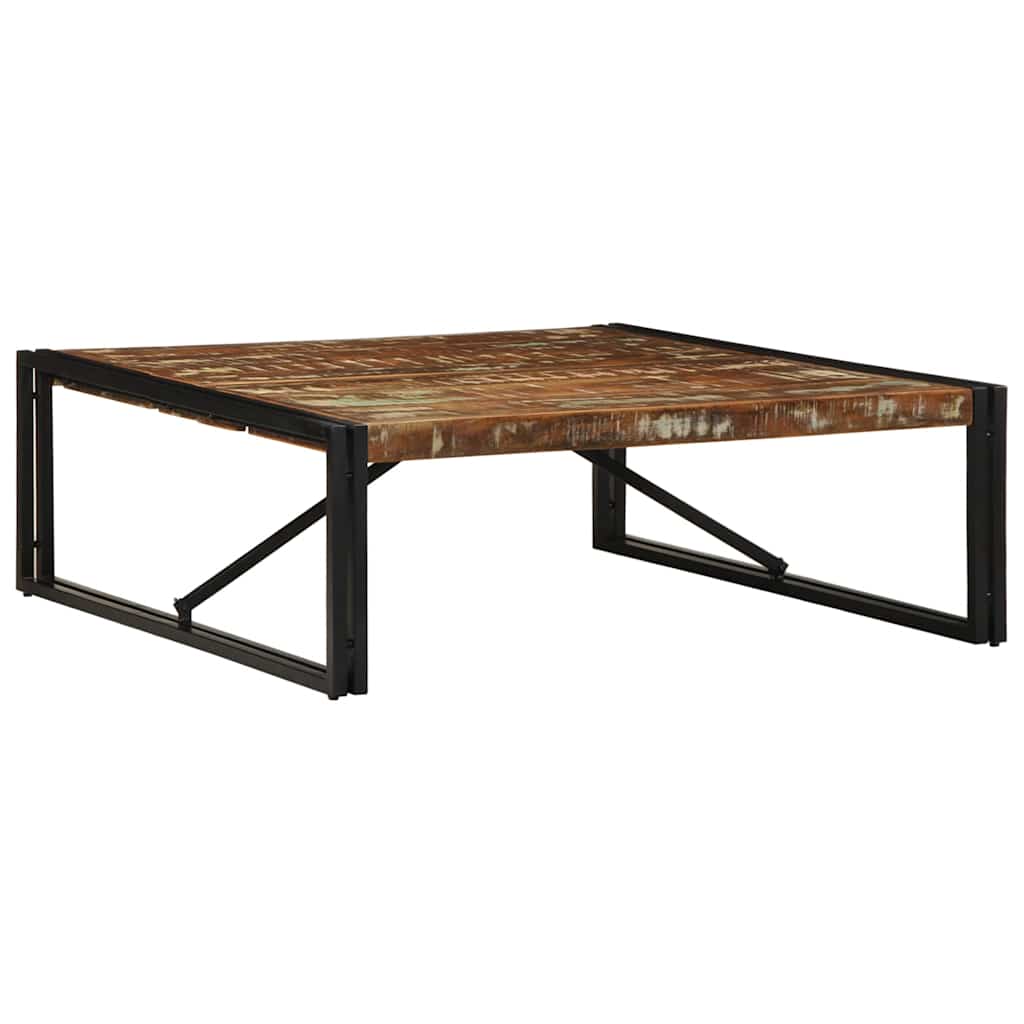 Masuta de cafea multicolora 100x100x35 cm lemn masiv recuperat GartenMobel Dekor