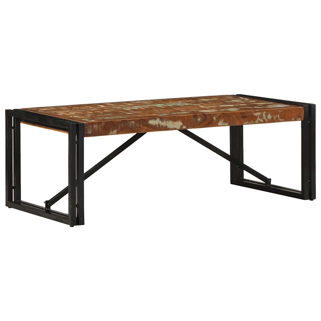 Masuta de cafea multicolora 100x50x35 cm lemn masiv recuperat GartenMobel Dekor