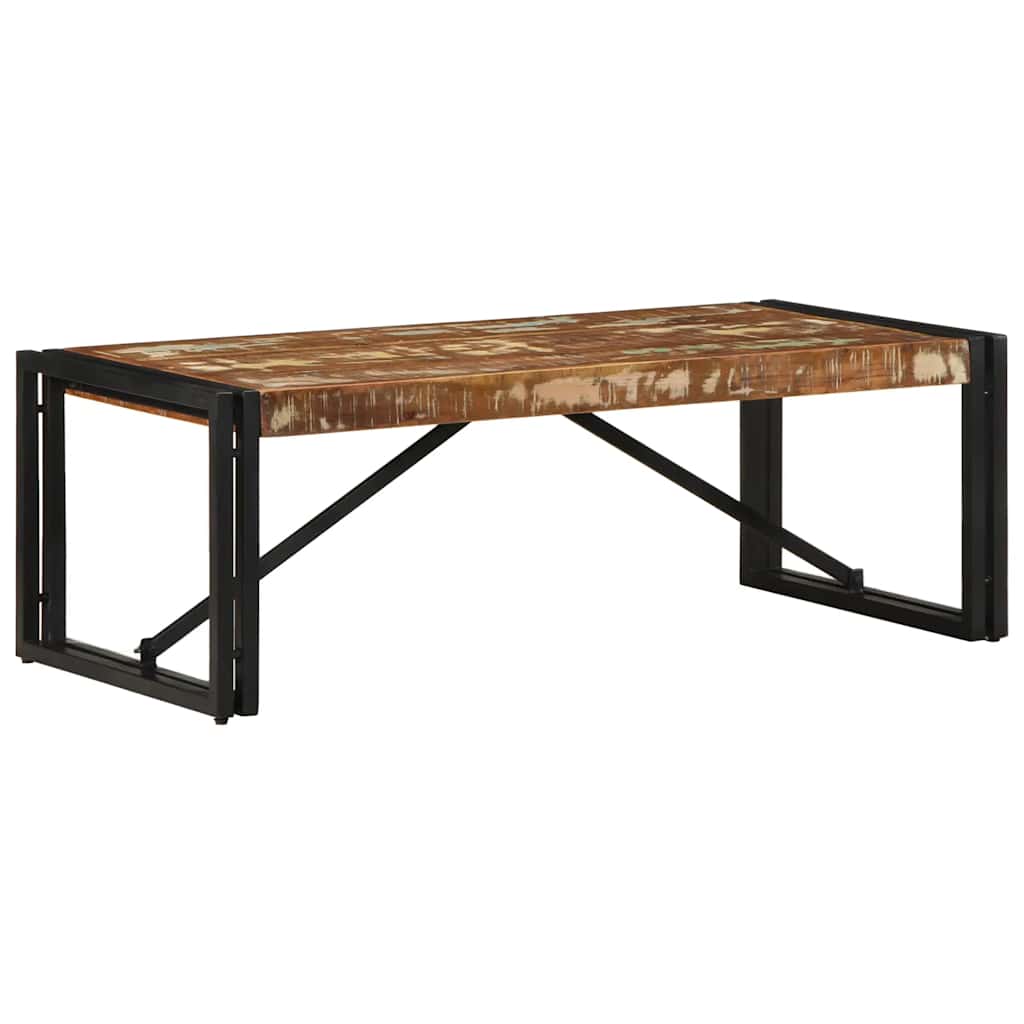 Masuta de cafea multicolora 100x50x35 cm lemn masiv recuperat GartenMobel Dekor