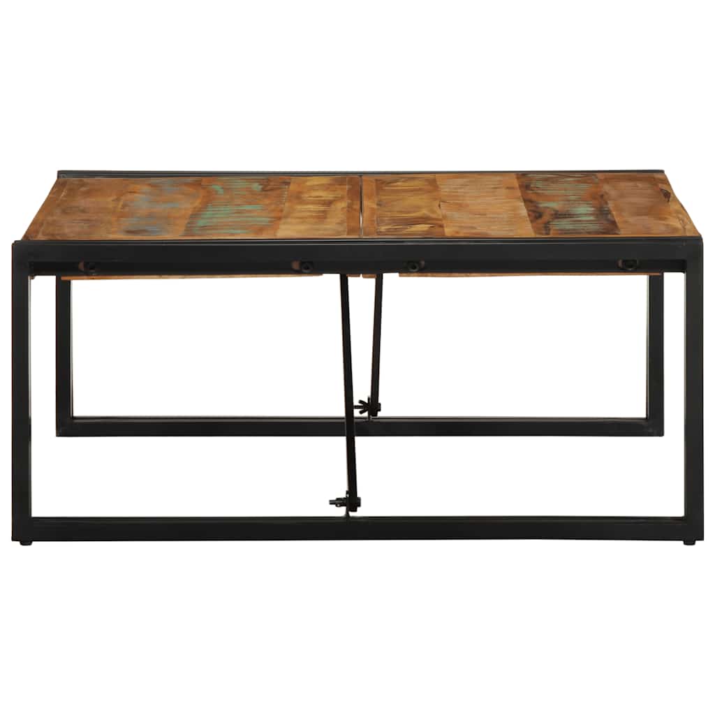 Masuta de cafea multicolora 80x80x35 cm lemn masiv recuperat GartenMobel Dekor