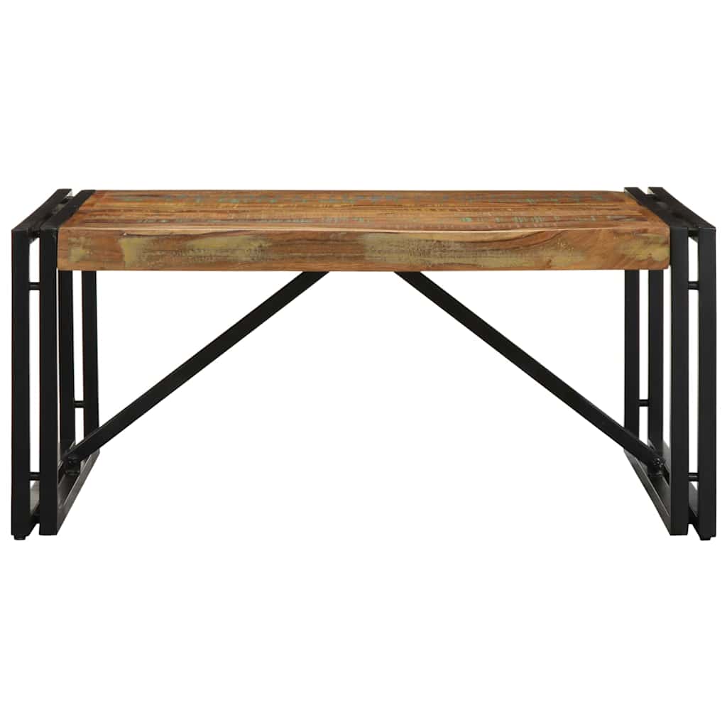 Masuta de cafea multicolora 80x80x35 cm lemn masiv recuperat GartenMobel Dekor