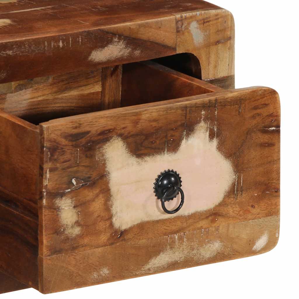 Dulap TV montat pe perete 100x32x25 cm, lemn masiv reciclat GartenMobel Dekor