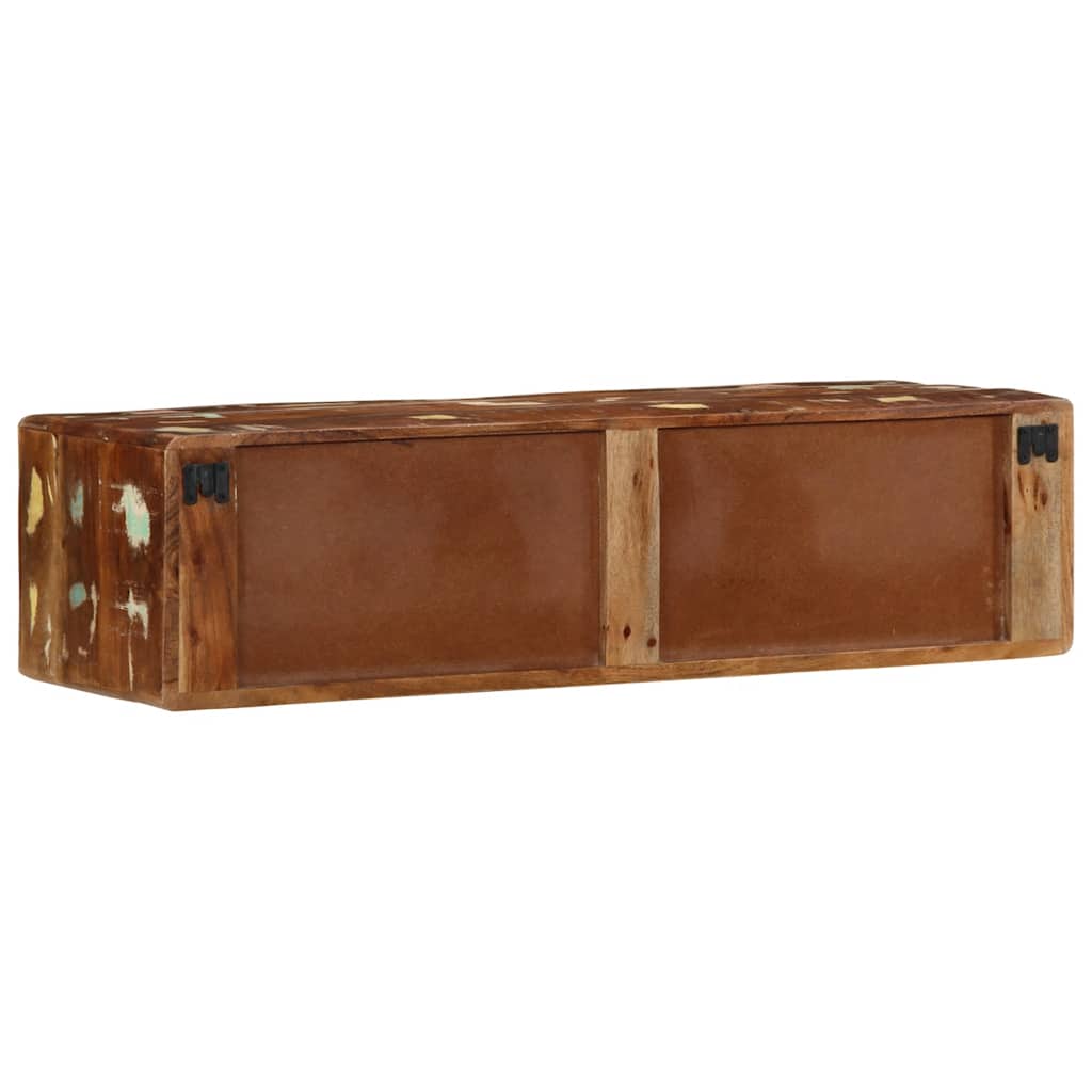 Dulap TV montat pe perete 100x32x25 cm, lemn masiv reciclat GartenMobel Dekor