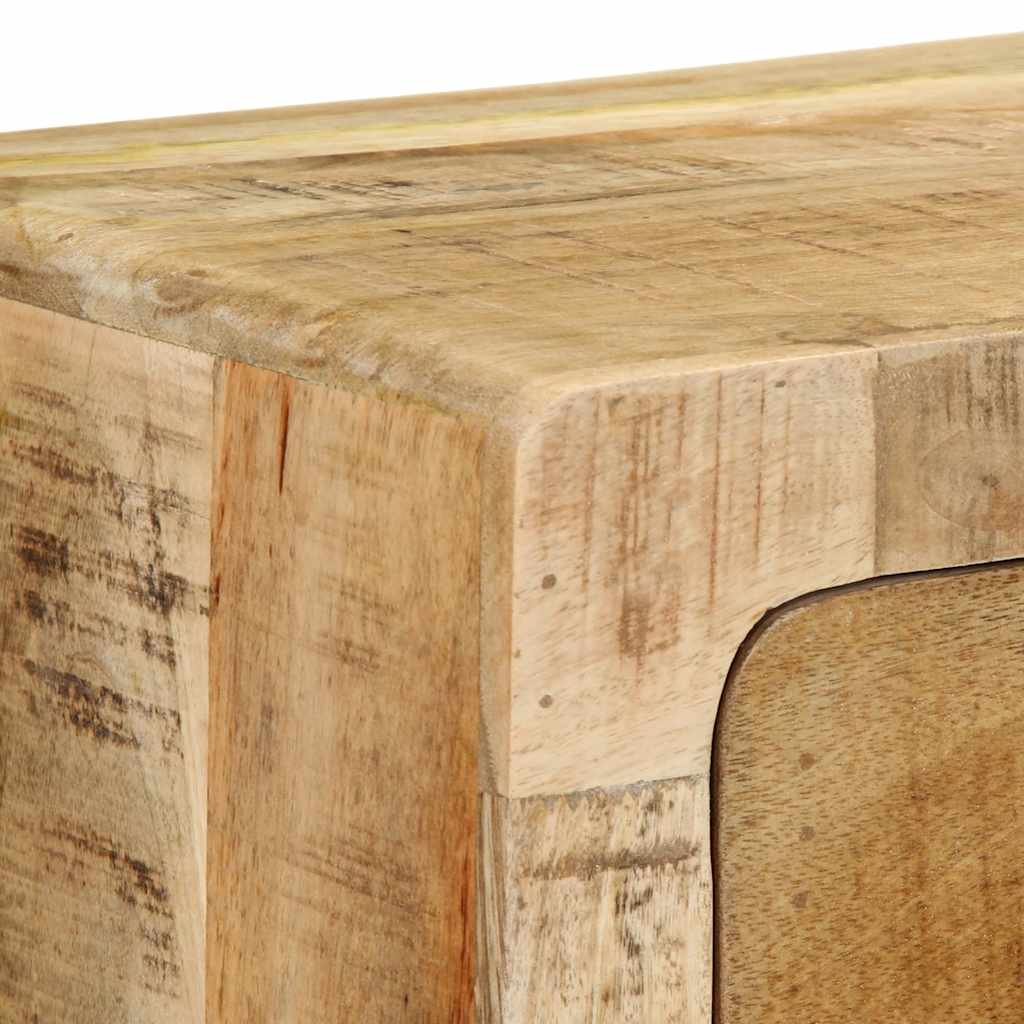 Dulap TV montat pe perete 100x32x25 cm lemn masiv Mango brut GartenMobel Dekor