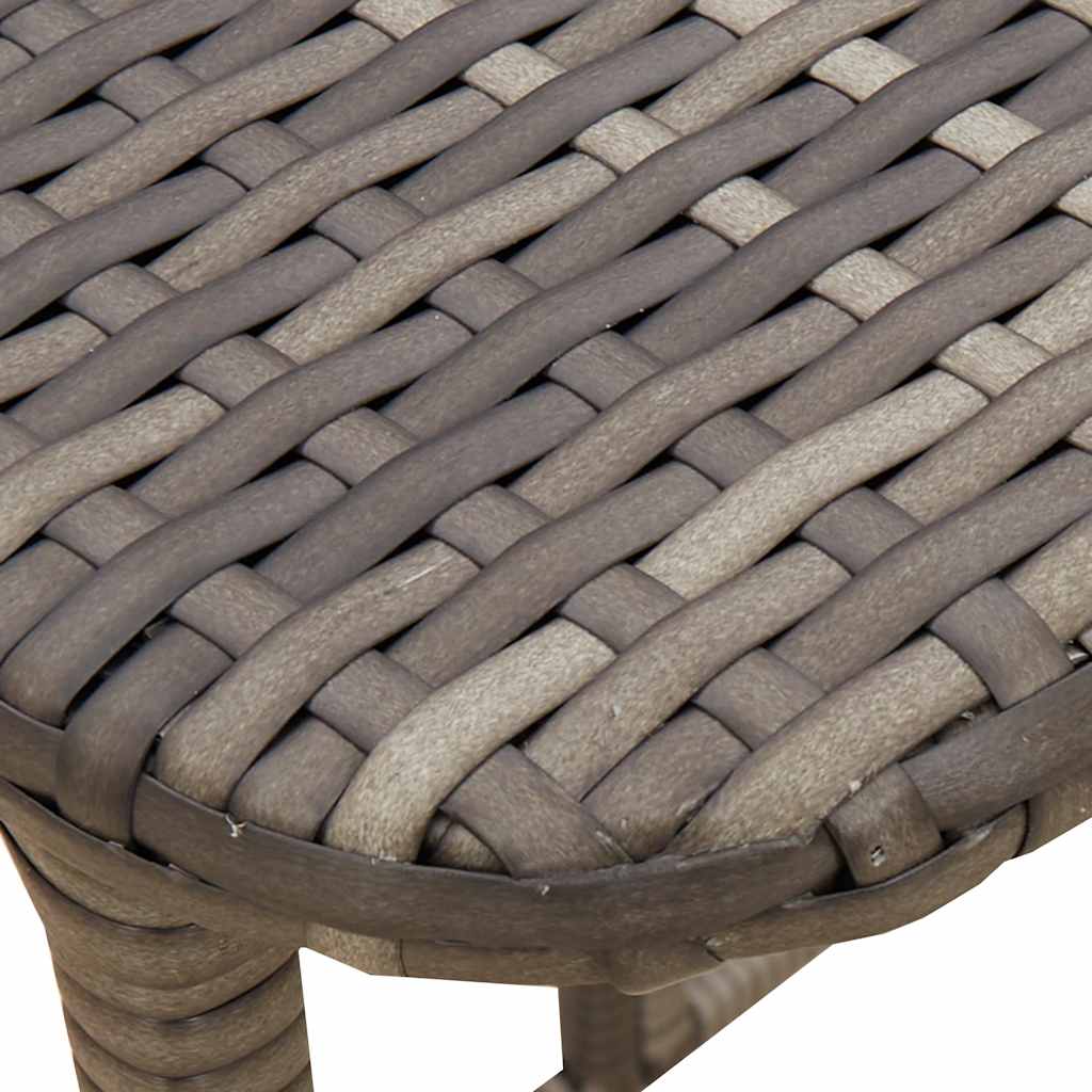 Masă de grădină pliabilă gri 90x51x75 cm Poly Ratan GartenMobel Dekor