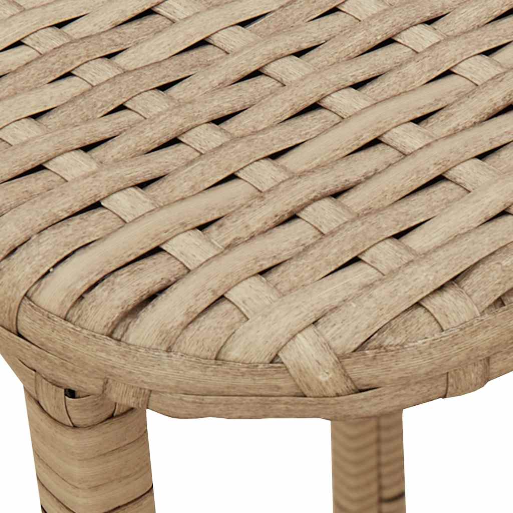 Masă pliabilă de grădină bej 90x51x75 cm Poly Ratan GartenMobel Dekor