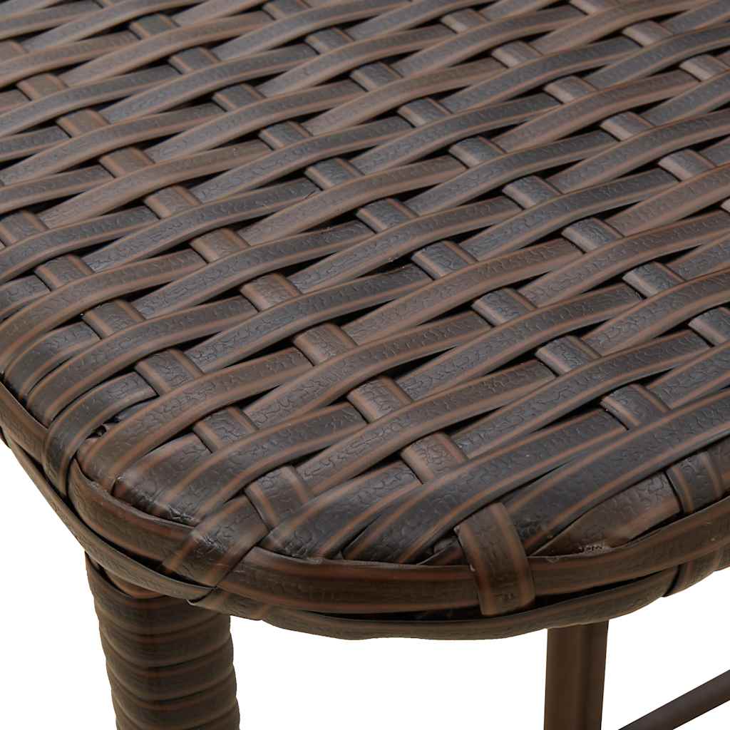 Masă pliabilă de grădină maro 90x51x75 cm Poly Ratan GartenMobel Dekor