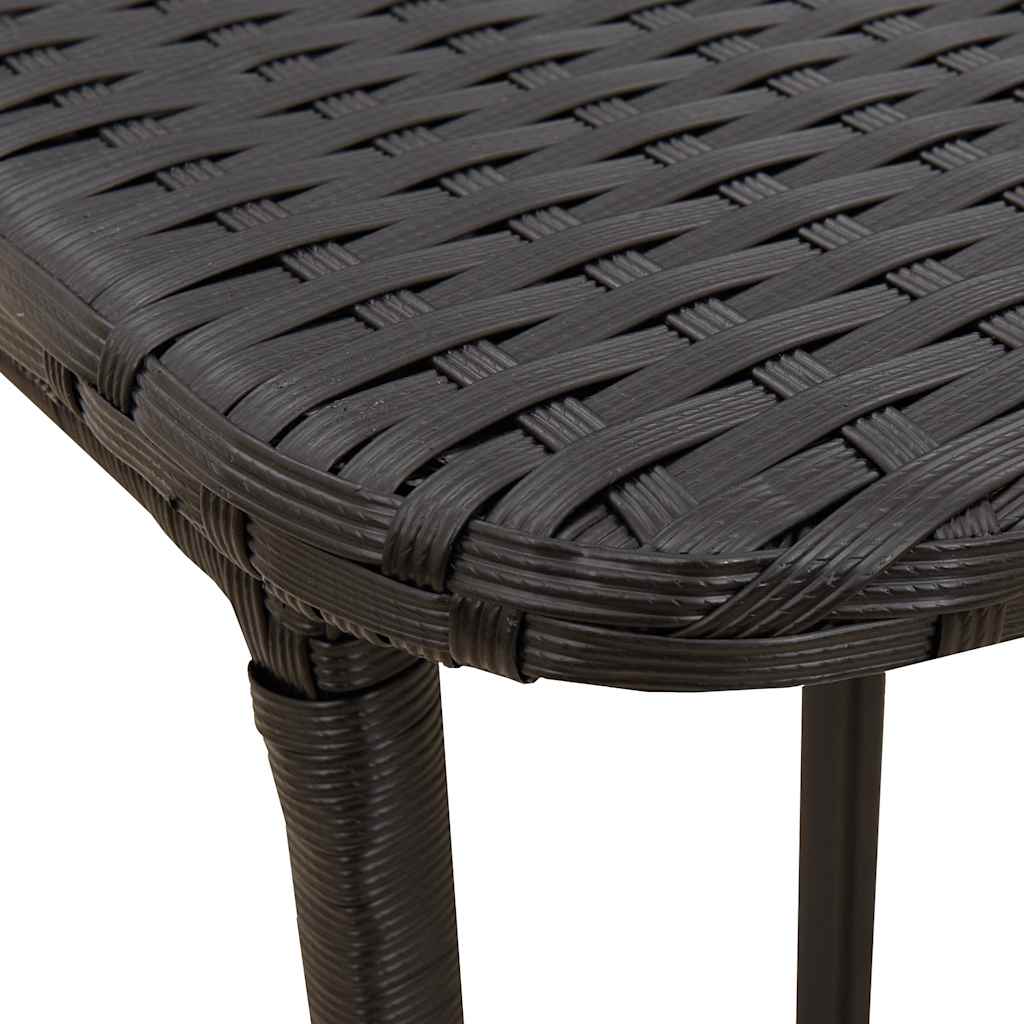 Masă pliabilă de grădină neagră 90x51x75 cm Poly Ratan GartenMobel Dekor
