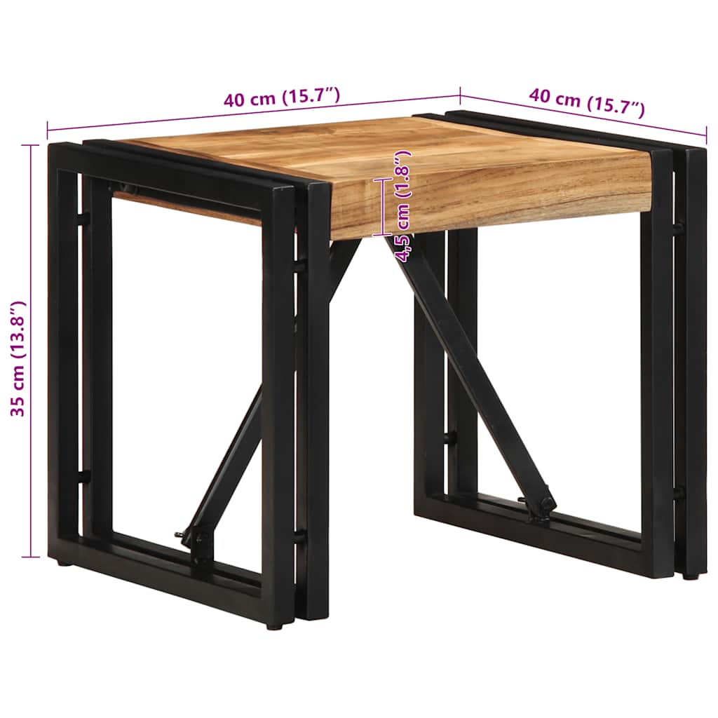 Masuta de cafea 40x40x35 cm din lemn masiv de salcam GartenMobel Dekor