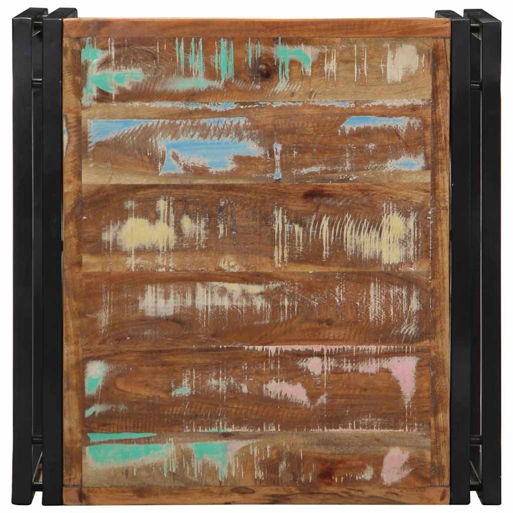 Masuta de cafea multicolora 50x50x35 cm lemn masiv recuperat GartenMobel Dekor