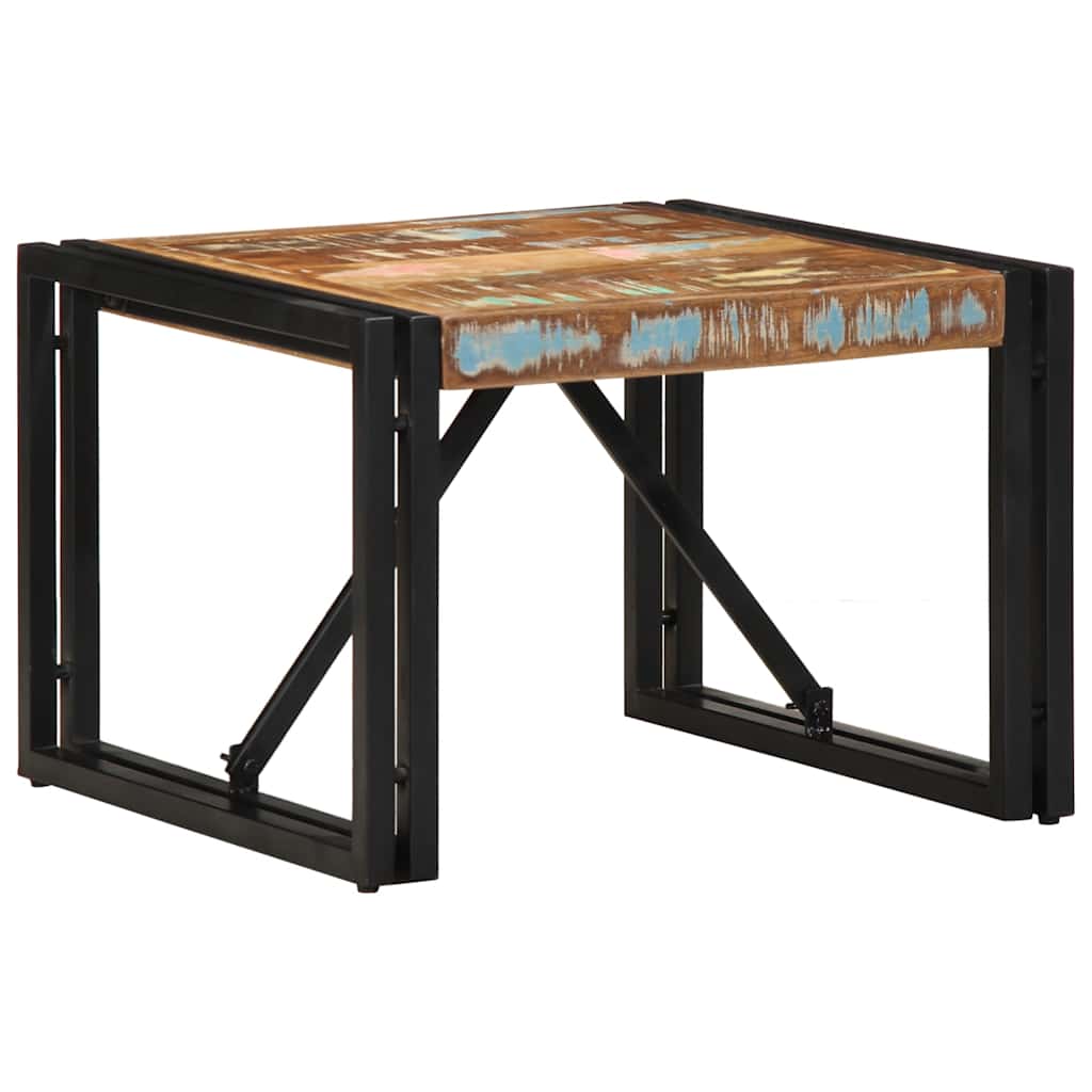 Masuta de cafea multicolora 50x50x35 cm lemn masiv recuperat GartenMobel Dekor
