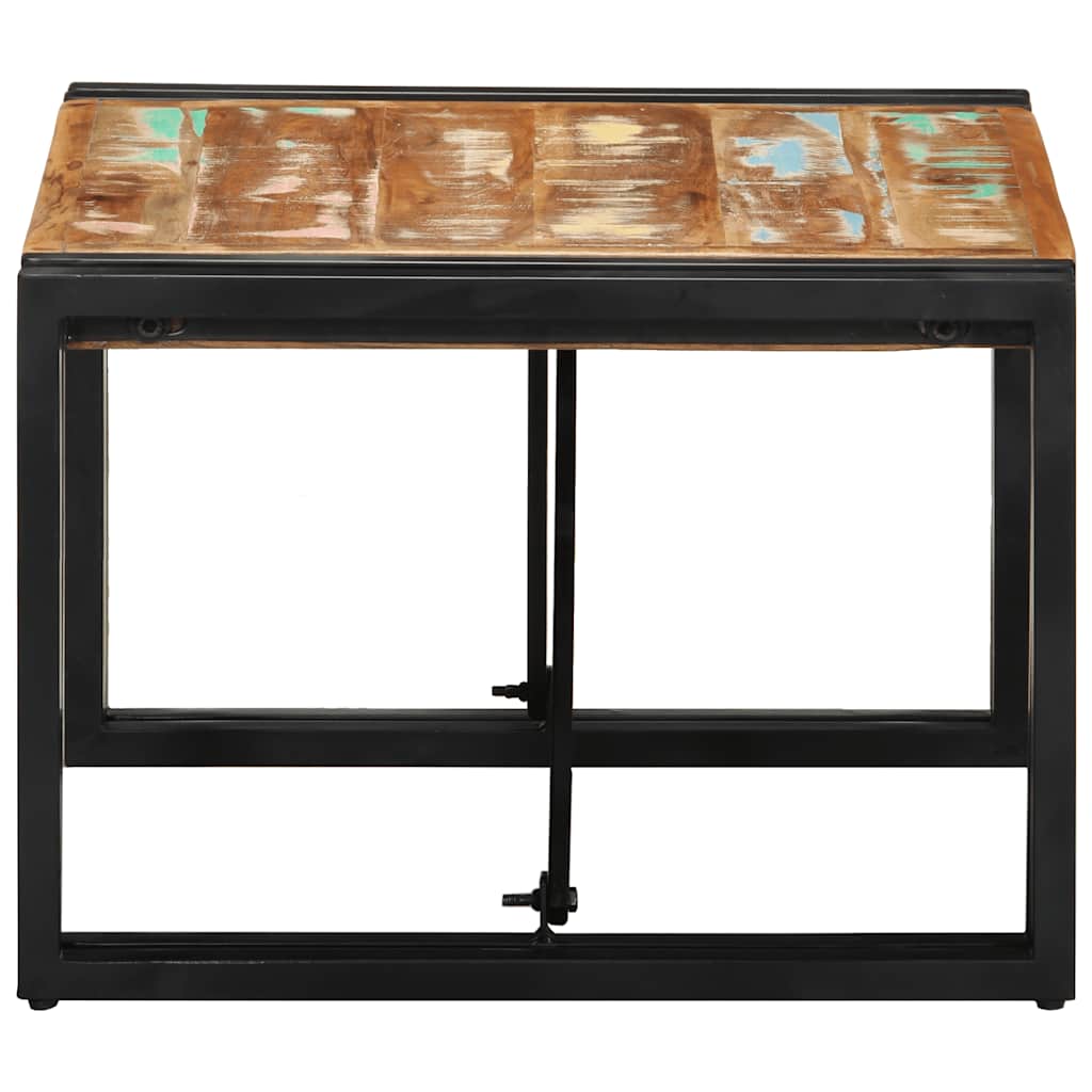 Masuta de cafea multicolora 50x50x35 cm lemn masiv recuperat GartenMobel Dekor